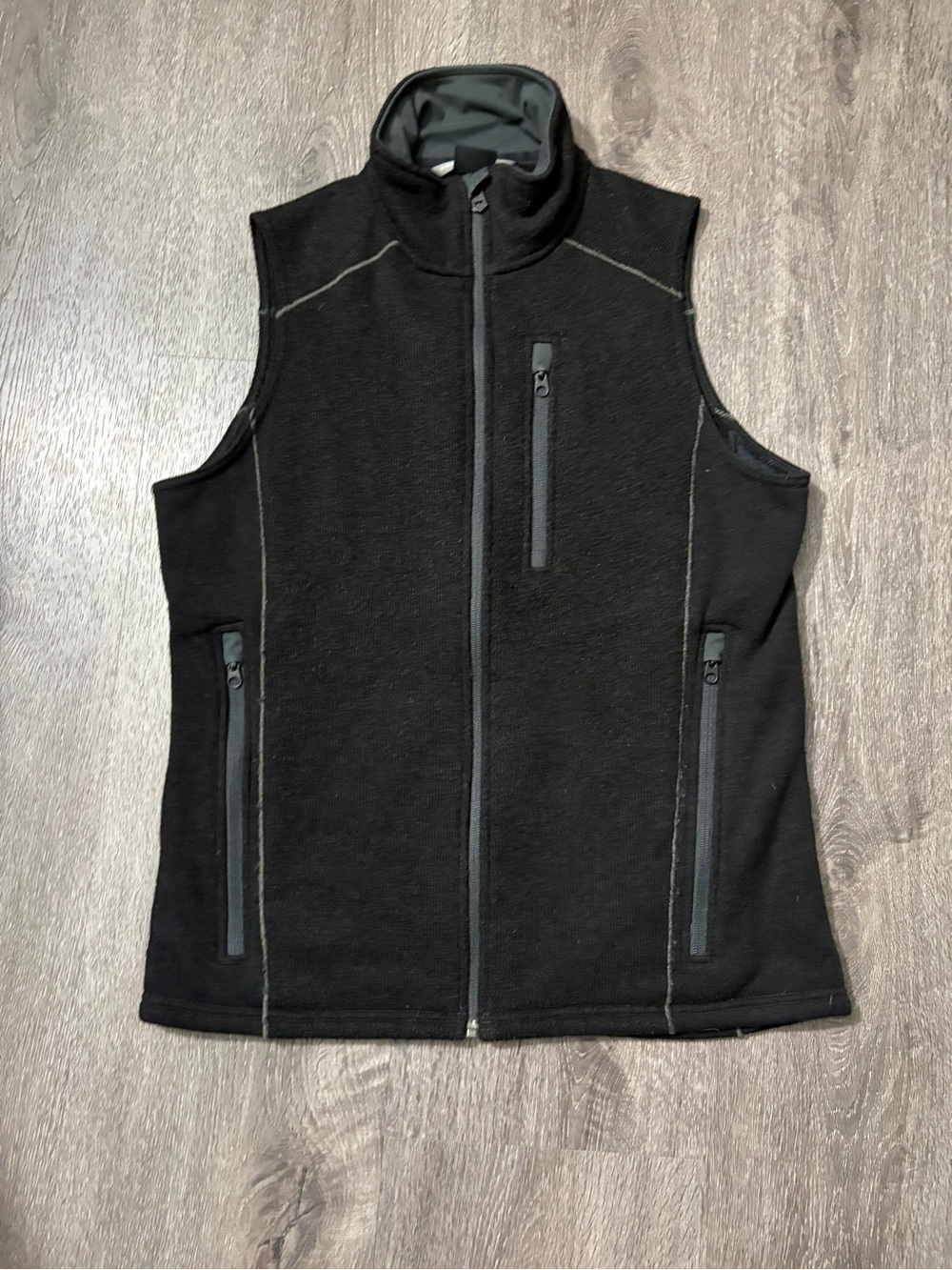 Kuhl Interceptr Vest Mens Small Black Fleece Outdoor Hiking Camping Fishing Soft